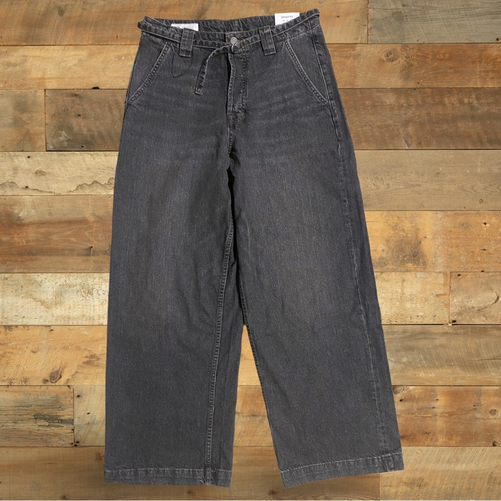 Zara Baggy Fit Light Black Denim Jeans Light Black 31